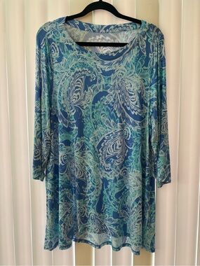 Belle by Kim Gravel from QVC Women’s Top Shades of Blue Size M